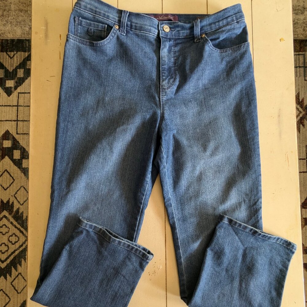 👖WOMENS PETITE GLORIA VANDERBILT AMANDA JEANS - SIZE 12P SHORT👖